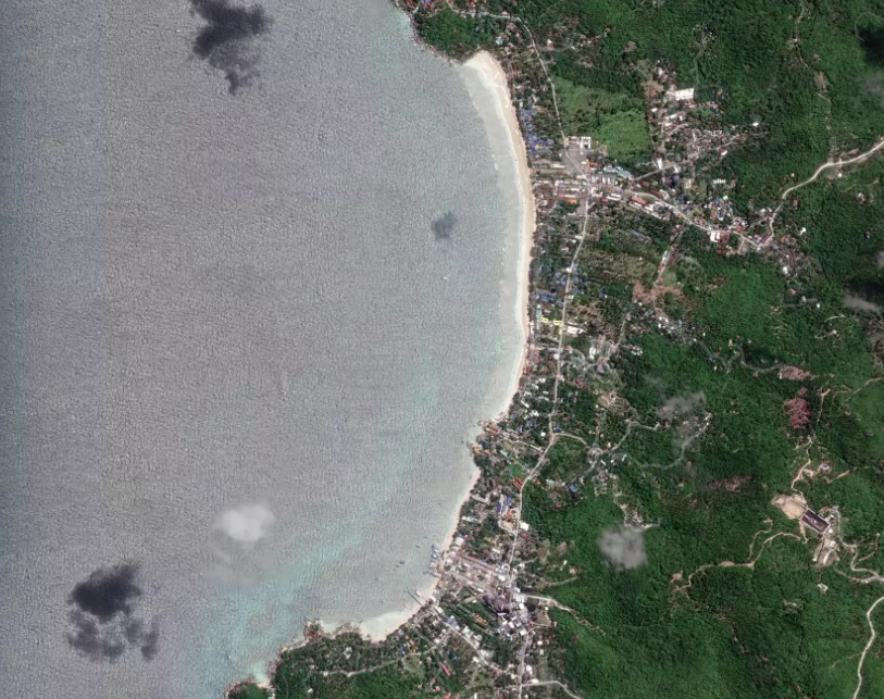 Sairee Beach aerial orientation